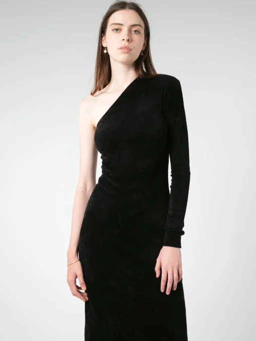 Clearance - One Shoulder Dress in Black Women Dresses