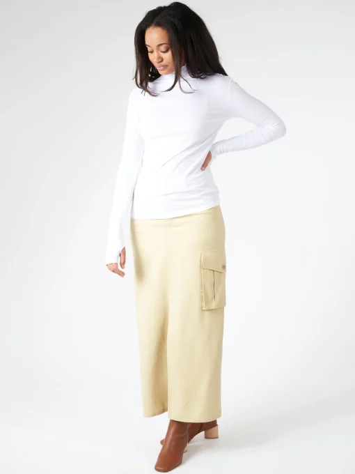 Fashion - Rib Mock Neck Top in Women Tops & Blouses | Overalls & Jumpsuits