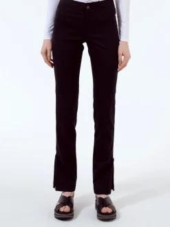 Online - Slim Zip Trousers in Black Women Pants | Overalls & Jumpsuits