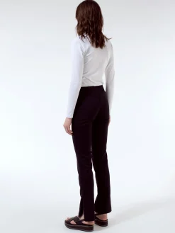 Online - Slim Zip Trousers in Black Women Pants | Overalls & Jumpsuits