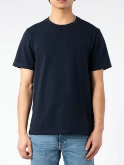 Outlet - Stretch Cotton Tee in Navy T-Shirts