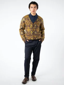 Sale - Terry Cropped Trouser in Navy Pants