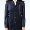 Online - Wool Pinstripe Blazer in Navy/White Women Outerwear | Blazers