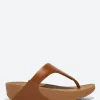 Clearance - Lulu Leather Toe-Post Sandals in Light Tan Women Sandals
