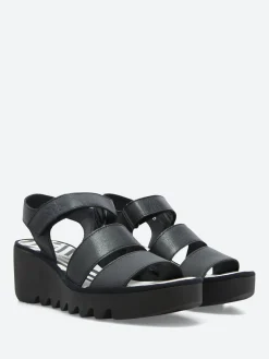 Sale - Blu Bexy Wedge Sandal in Black Women Sandals | Heels