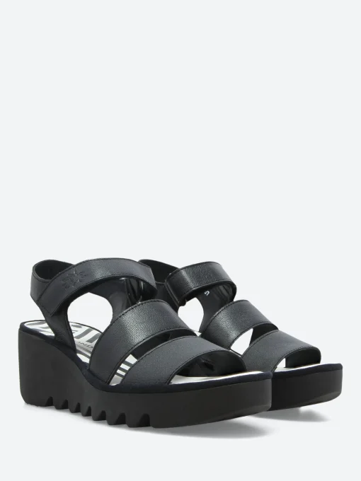 Sale - Blu Bexy Wedge Sandal in Black Women Sandals | Heels