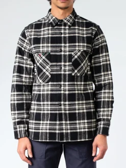 Clearance - Heavy Nel Work Shirt in Black Button-Ups