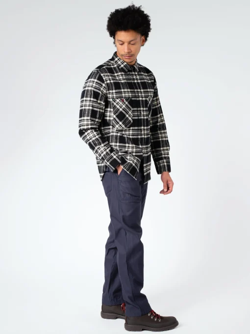 Clearance - Heavy Nel Work Shirt in Black Button-Ups