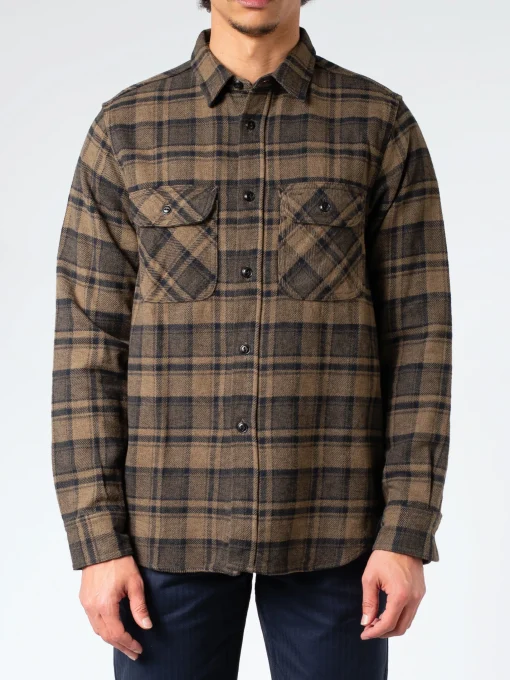 Sale - Nel Check Work Shirt in Brown Button-Ups
