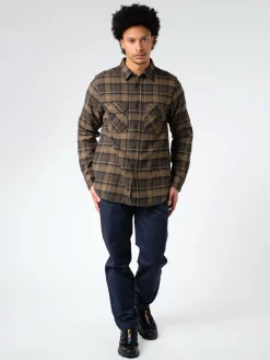 Sale - Nel Check Work Shirt in Brown Button-Ups
