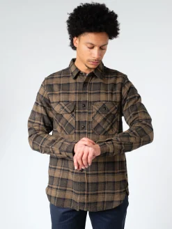 Sale - Nel Check Work Shirt in Brown Button-Ups