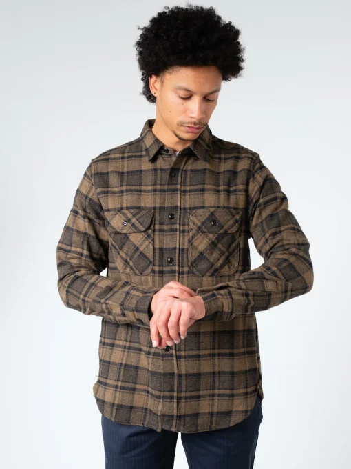 Sale - Nel Check Work Shirt in Brown Button-Ups