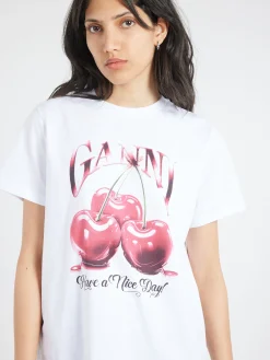 Fashion - Cherry T-Shirt in Bright White Women Tops & Blouses | T-Shirts