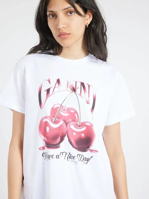 Fashion - Cherry T-Shirt in Bright White Women Tops & Blouses | T-Shirts