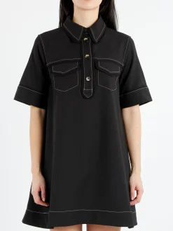 Clearance - Crepe Mini Dress in Women Dresses