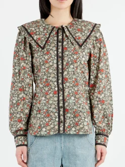 Best - Floral Printed Shirt in Black Women Tops & Blouses | Button-Ups