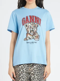 Sale - Tiger T-Shirt in Blue Women Tops & Blouses | T-Shirts