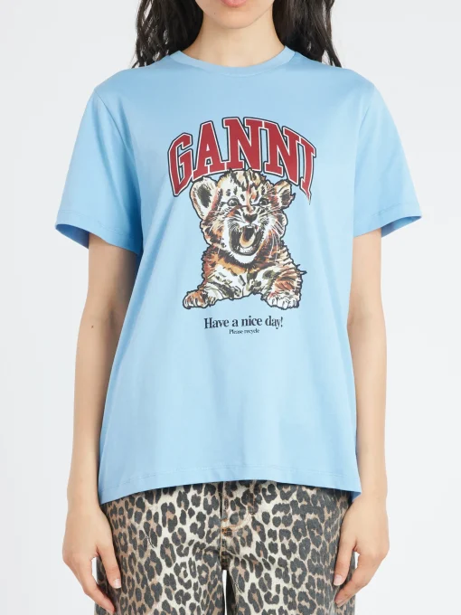 Sale - Tiger T-Shirt in Blue Women Tops & Blouses | T-Shirts