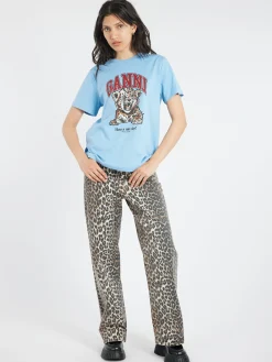 Sale - Tiger T-Shirt in Blue Women Tops & Blouses | T-Shirts