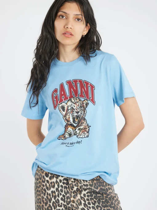 Sale - Tiger T-Shirt in Blue Women Tops & Blouses | T-Shirts