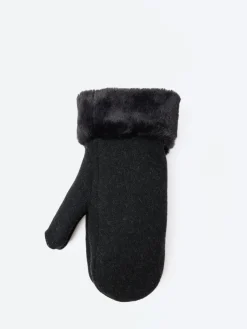 Discount - 5475 Mitten in Black and Black Women Gloves | Belts