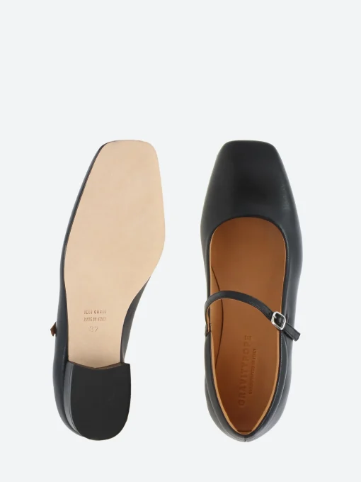 Hot - Bell Mary Jane in Nero Nappa Women Shoes | Heels