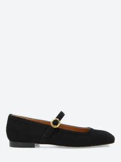 Fashion - Bess Mary Jane in Nero Suede Women Shoes