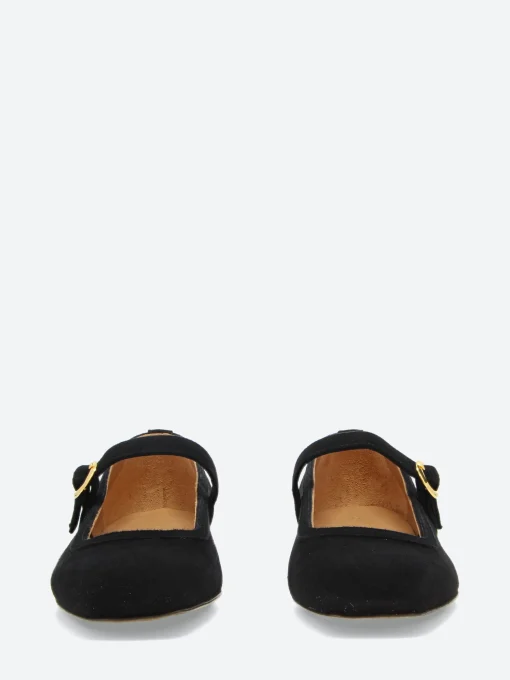Fashion - Bess Mary Jane in Nero Suede Women Shoes