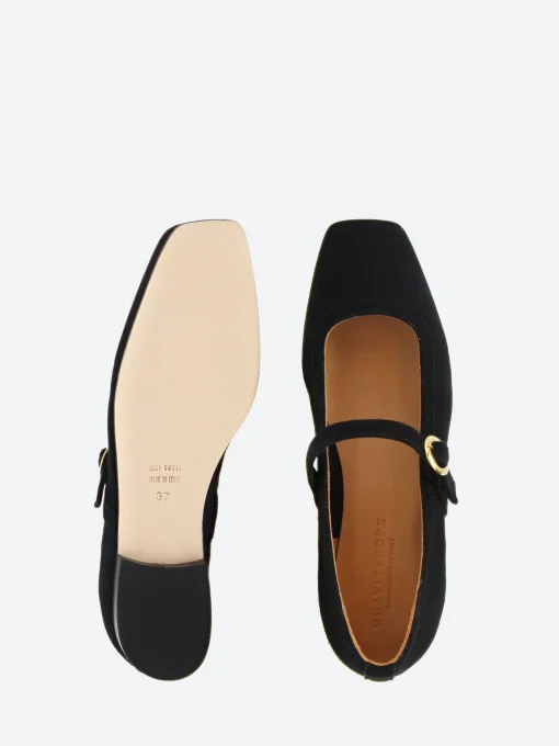 Fashion - Bess Mary Jane in Nero Suede Women Shoes