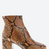 Sale - Cora 21 Ankle Boots in Cuoio Pitone Women Overalls & Jumpsuits | Boots