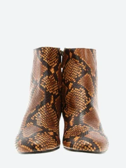 Sale - Cora 21 Ankle Boots in Cuoio Pitone Women Overalls & Jumpsuits | Boots