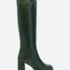 Outlet - Gronia in Bosco Vitello (Dark Green) Women Heels | Boots