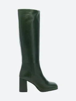 Outlet - Gronia in Bosco Vitello (Dark Green) Women Heels | Boots