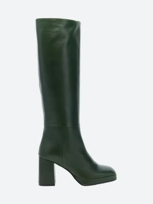 Outlet - Gronia in Bosco Vitello (Dark Green) Women Heels | Boots