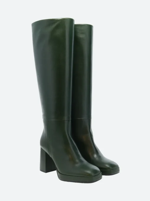 Outlet - Gronia in Bosco Vitello (Dark Green) Women Heels | Boots
