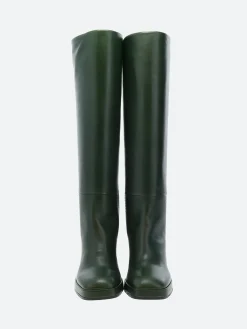 Outlet - Gronia in Bosco Vitello (Dark Green) Women Heels | Boots