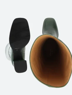 Outlet - Gronia in Bosco Vitello (Dark Green) Women Heels | Boots