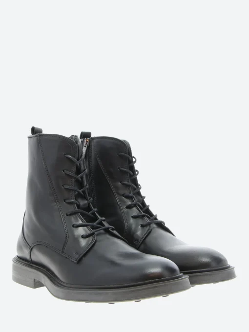 Discount - Howard Derby Boot in Nero Vitello Boots