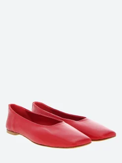 Fashion - Jaana Ballet Flats in Rosso Nappa Women Shoes | Overalls & Jumpsuits