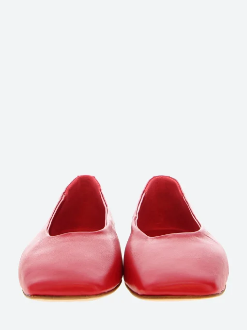 Fashion - Jaana Ballet Flats in Rosso Nappa Women Shoes | Overalls & Jumpsuits