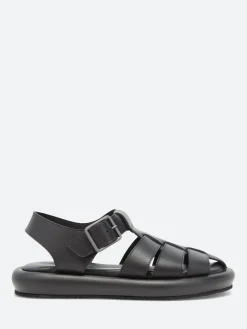 Sale - Jabba in Nero Nappa Women Sandals