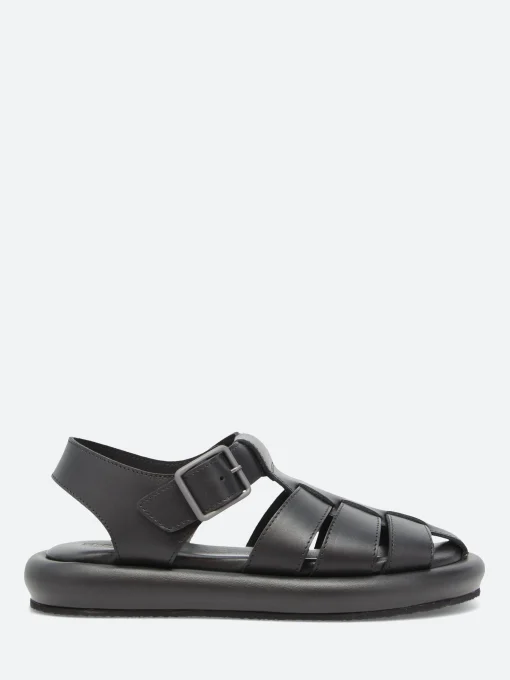 Sale - Jabba in Nero Nappa Women Sandals