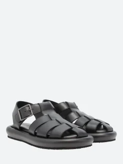 Sale - Jabba in Nero Nappa Women Sandals