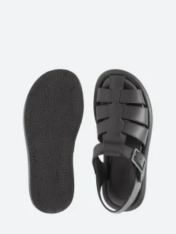 Sale - Jabba in Nero Nappa Women Sandals