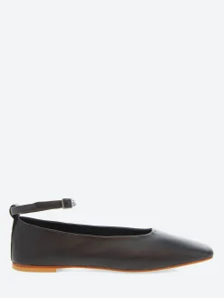 Hot - Jacalin Ankle Strap Ballet Flat in Nero Nappa Women Shoes | Overalls & Jumpsuits