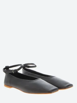 Hot - Jacalin Ankle Strap Ballet Flat in Nero Nappa Women Shoes | Overalls & Jumpsuits