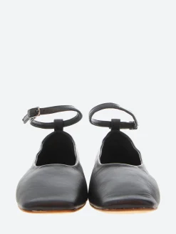 Hot - Jacalin Ankle Strap Ballet Flat in Nero Nappa Women Shoes | Overalls & Jumpsuits