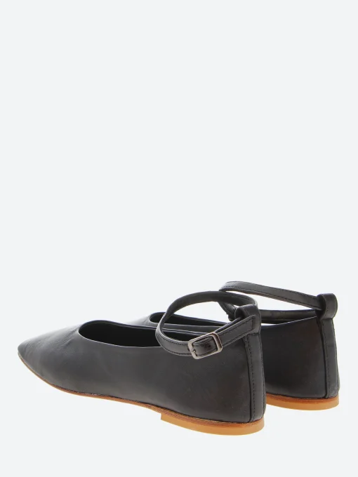 Hot - Jacalin Ankle Strap Ballet Flat in Nero Nappa Women Shoes | Overalls & Jumpsuits