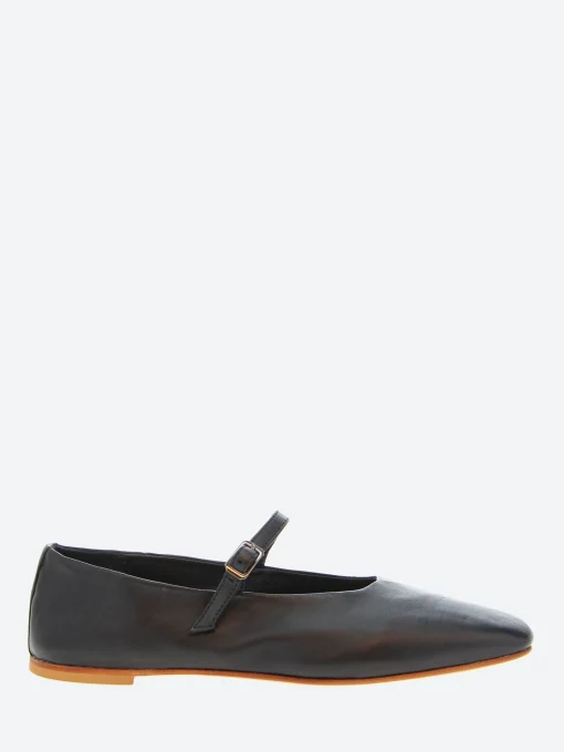 Sale - Jaycee Mary Jane Flat in Nero Nappa Women Shoes | Overalls & Jumpsuits