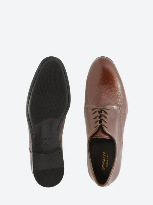 Clearance - Manuel in Marrone Vacchetta Shoes | Lace-Up Shoes
